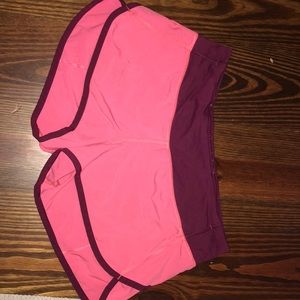 Pink lulu lemon shorts